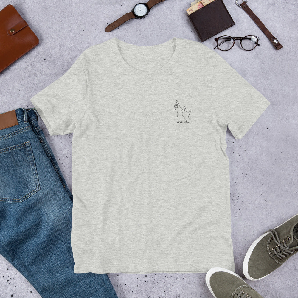 Love Life script & symbol Unisex Tshirt