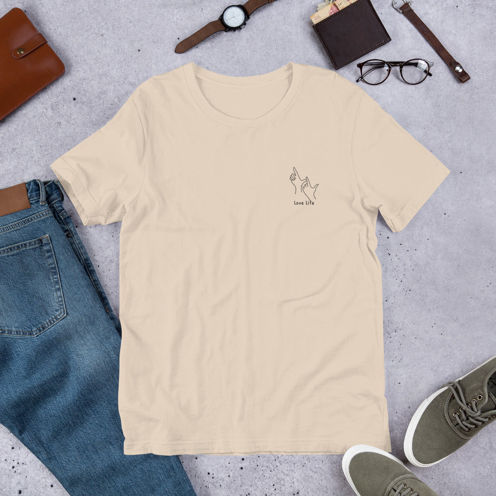 Love Life script & symbol Unisex Tshirt